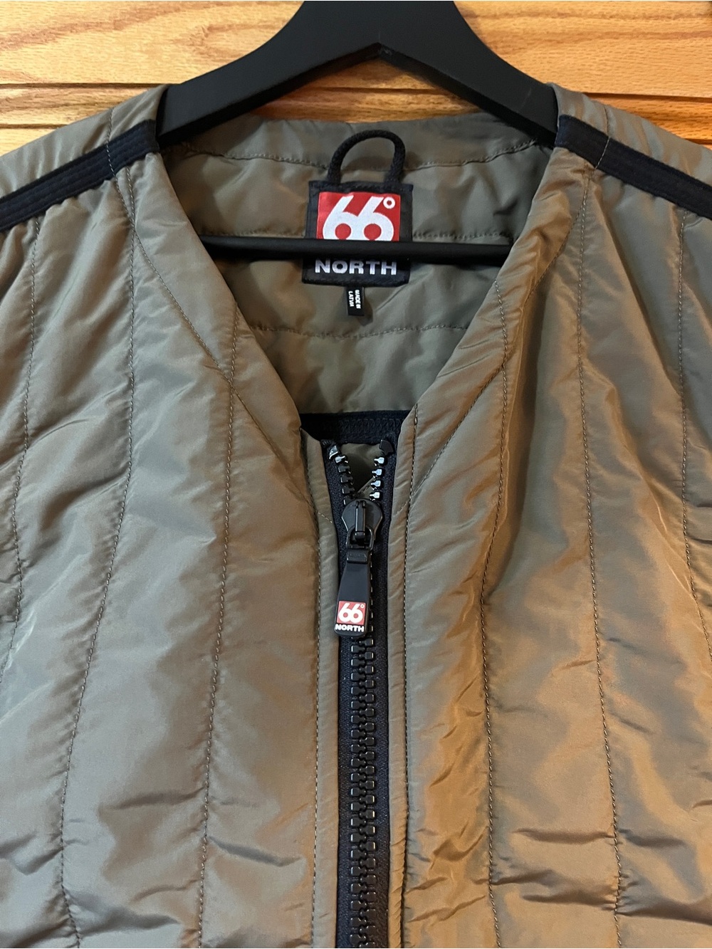 Women’s Olive Quilted Vest - Lightweight Insulated Vest - Picture 2 of 6